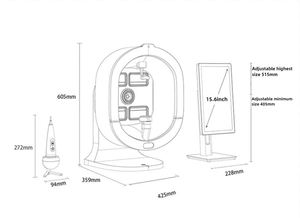 Analyseur de peau 3D avancé X5PRO - Diagnostic IA pour la détection des pores, des rides et de l'acné - Product Image 4