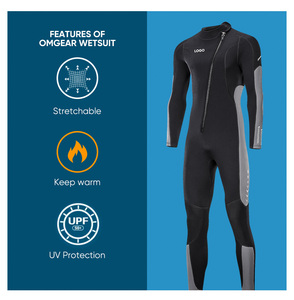 <span class=keywords><strong>Traje</strong></span> de <span class=keywords><strong>Neopreno</strong></span> de 3 mm con Cremallera Frontal y Mangas Largas, Impermeable, para Surf, Triatlón y Buceo - Product Image 6