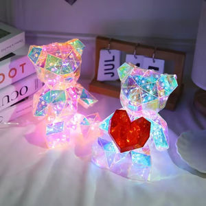 Glowing Lighted Transparent Gift Boxes Reusable USB <b>Light</b> <b>up</b> Teddy Bear Cube <b>Present</b> Box Wedding Ornament - Product Image 1