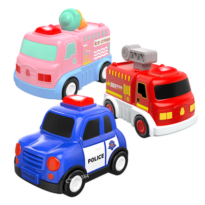 Nouveau jouet en plastique de <span class=keywords><strong>dessin</strong></span> <span class=keywords><strong>animé</strong></span> multi-formes, véhicule, <span class=keywords><strong>camion</strong></span> de pompiers, toboggan coloré, mini voiture jouet avec lumière et musique pour enfants - Product Image 5