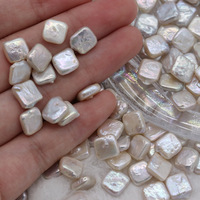 10mm 12mm baroque forme carrée perles en vrac perle bricolage perle d'eau douce à la main pour la fabrication de bijoux boucles d'oreilles accessoires
