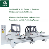 Scie à découper les profilés en aluminium et PVC CNC OUWO, nouvelle conception, 380V, oscillation externe 45° ° /90 °   Double tête d'alimentation automatique certifiée CE
