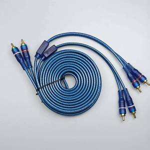 สาย RCA แบบ 2RCA ถึง 4RCA ชุบทอง ตัวผู้-ตัวผู้ พร้อมปลอกหุ้ม PVC เหมาะสำหรับระบบลำโพงเครื่องขยายเสียงในรถยนต์ HDTV - Product Image 5