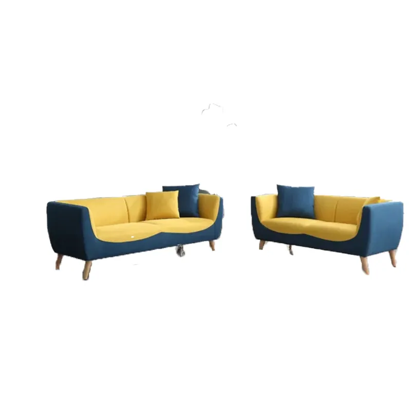 Nova chegada conjunto de sofás coloridos tecido sofá de couro sofá da sala de estar estofados móveis para casa China originalmente
