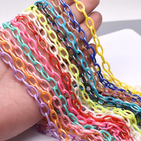 AB couleur longueur 50cm coloré acrylique lien chaîne homard fermoir chaînes pour lunettes chaîne faisant des résultats de bijoux