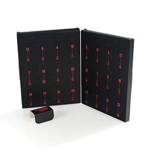 Wholesale custom cheap cardboard advent calendar christmas box 24 days advent calendar