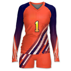 Divisa da Pallavolo Professionale Personalizzata per Ragazze, Maglia a Maniche Lunghe e Pantaloncini, Design Economico con Sublimazione - Product Image 6