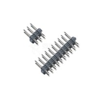 Conectores de Audio y Video de Latón con Contacto y Carcasa Soldables para Montaje en PCB, Paso de 2.54 mm, de Fila Recta, de 6 y 16 Pines