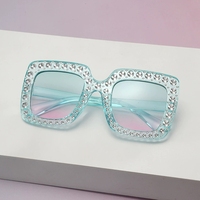 9678 New Big Frame Children's Sunglasses Pearl Beauty Sunglasses Baby Candy Fashion Cute Sun Glasses for Kids