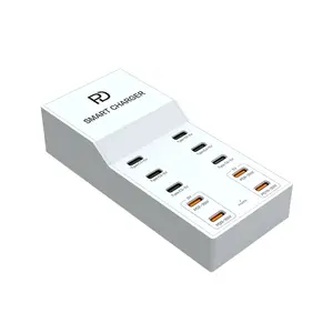 Portas USB Adaptador de energia atacado 10 portas 50 W Carregador de parede Carregador de parede Hub US EU Plug Multi Tablet Carregador de USB Estação de Carregamento