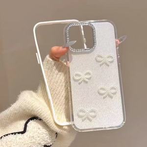 เคสโทรศัพท์แบบ 2-in-1 พร้อมเลนส์กันกระแทกสำหรับ iPhone 17 Pro Max ลายโบว์ ใช้ได้กับ iPhone 16 Pro Sparkle 14 - Product Image 4