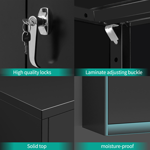 Armoire à dossiers en acier de style moderne avec serrure secrète, design modulaire réglable pour l'école, l'hôtel, le salon, le bureau - Product Image 5