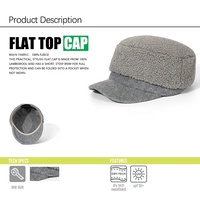 Casquette de baseball de cyclisme d'hiver de style aviateur casquette plate plaine unisexe Oem bord incurvé couronne plate chapeau de trappeur Trooper