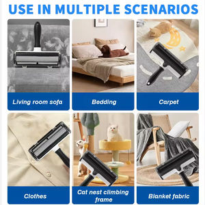 Manico rimovibile solido ABS in materiale autopulente riutilizzabile <span class=keywords><strong>Pet</strong></span> rullo spazzola per cani <span class=keywords><strong>Pet</strong></span> gatto peli peli di pelliccia spazzola a rullo - Product Image 6