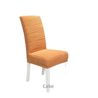 Housse de chaise de salle à manger transfrontalière en fibre synthétique jacquard tricotée monochrome, moderne, minimaliste, antidérapante, résistante à l'usure et anti-poussière