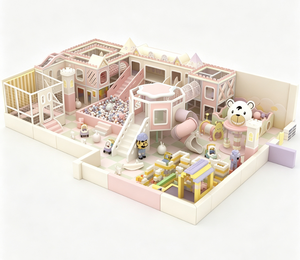 Aire de jeux intérieure personnalisée en plastique pour enfants, château ludique avec toboggan pour maternelle, hall de résidence et parc d'attractions - Product Image 1