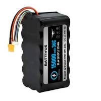 Paquete de Baterías de Iones de Litio 21700 50PL, Ligero, Alta Tasa C, HV 21.6V 6S3P 6S 15000mAh 25C RC, Bajo IR, para Drones UAV