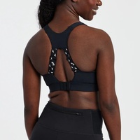 Sujetador deportivo con aros de soporte, tipo top, con cierre frontal, para ejercicio y running, para busto grande, asequible