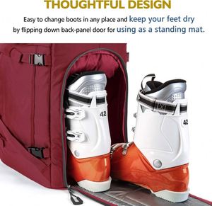 Sac à dos pour chaussures de ski de grande capacité, résistant, fabriqué en usine BSCI, sac à chaussures de ski personnalisé avec poche pour casque, sac pour équipement de ski - Product Image 3