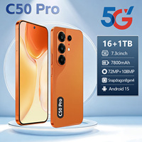 Teléfono Inteligente C50 Pro 5G, el Más Vendido del 2026, 16GB+1TB, 7800mAh, Cámara de 108MP, Android 15, Desbloqueado