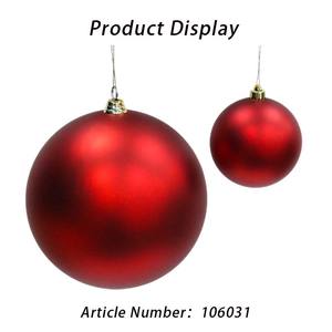 Kerstballen van plastic, gekleurd mat, rond, hangende ornamenten, feestelijke & partydecoratie voor thuis - Product Image 2