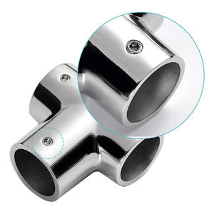 ข้อต่อท่อราวกันตกสแตนเลส 316 แบบสามทางตรง รุ่น Marine 90 สำหรับหลังคาบังแดด - Product Image 2