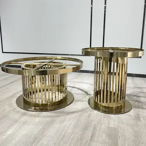 Round Tea Table A Few Coffee Table Small Round Leg Stainless Steel, Middle Leg Gold Leg Table Support