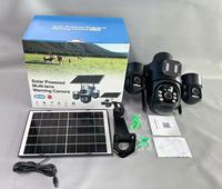 Caméra de sécurité PTZ 360° alimentée par énergie solaire 4G avec batterie, vision nocturne pour la surveillance à domicile en extérieur