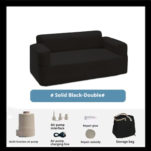 Canapé <span class=keywords><strong>gonflable</strong></span> Portable Double carré Design moderne pour Camping en plein air plage <span class=keywords><strong>jardin</strong></span> utilisation facile ensemble pompe à Air extensible pliable - Product Image 6