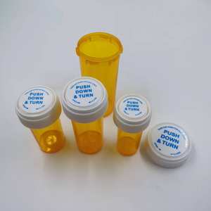 Flacons à pilules en plastique vides avec bouchon sécurité enfant, languette de retrait réversible, sérigraphiés, contenants de voyage <span class=keywords><strong>pour</strong></span> médicaments - Product Image 3