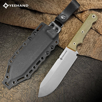 Couteau de chasse en acier inoxydable D2 personnalisable Yeehand avec poignée en Micarta pour la chasse au camping en plein air Support OEM disponible