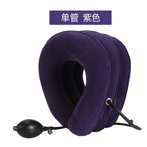Dispositif de traction cervicale gonflable à tube unique, entièrement en velours, soutien manuel du cou, qualité médicale - Product Image 3
