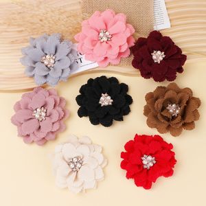 Flower Brooches Pearl Fabric Flower Hair Accessories Women's Party Jewelry For Clothing <b>Shoes</b> Bags Fashion <b>Decorations</b> - Product Image 1