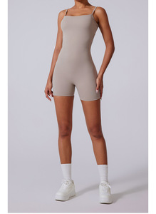 <span class=keywords><strong>Tuta</strong></span> da donna sexy a V, tinta unita, <span class=keywords><strong>plissettata</strong></span>, 220g, ultimo design, estiva, corta, attillata, alla moda, per palestra - Product Image 5