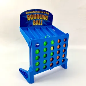 لعبة كرة ترتد بلاستيكية تعليمية لعبة طاولة توصيل 4 كرات ألعاب إطلاق ألغاز للأطفال