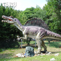Okullar anaokulları için elektrikli dinozor Robot Daycares kamu yerlerde havaalanları alışveriş merkezleri için Metal Park nosaurus Park