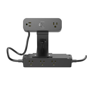 Tira de alimentación de doble propósito de 1875W, enchufe de extensión de cobre, montaje de <span class=keywords><strong>abrazadera</strong></span>, instalación debajo del escritorio, PD65W, enchufes de carga rápida de USB-C - Product Image 1