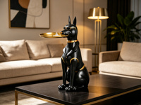 Statue d'animal en polyrésine faite à la main décoration de la maison personnalisée chat et souris Sculpture résine artisanat peint par des artistes