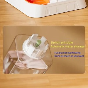 Otomatik akıllı çip USB <span class=keywords><strong>Pet</strong></span> besleyici büyük orta köpekler kediler için yeni tasarım PP yerçekimi dağıtıcı beyaz etiket köpek kedi maması su - Product Image 5