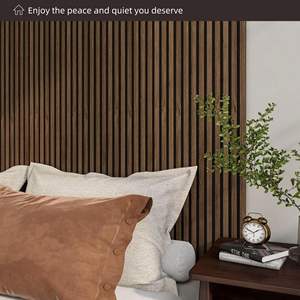 パーソナライズされたカラフルな木製スラット音響パネル装飾音響パネル内部天井壁用防音 - Product Image 5