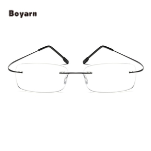 Boyarn, buena calidad, monturas sin montura, aleación <span class=keywords><strong>de</strong></span> titanio, presbicia, bloqueo <span class=keywords><strong>de</strong></span> luz azul, <span class=keywords><strong>gafas</strong></span> <span class=keywords><strong>de</strong></span> lectura para hombres - Product Image 3
