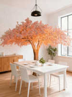 Nouveaux produits grand arbre à fleurs arbre à fleurs artificielles pour décor soie rose grande plante en fibre de verre arbre à fleurs de cerisier