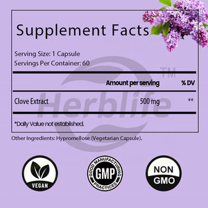 Cápsulas de Extracto de Clavo OEM ODM - Favorecen la Salud Intestinal, Apoyan la Salud Inmunológica, Apoyo Digestivo, Antioxidantes, Veganas, Personalizables - Product Image 3