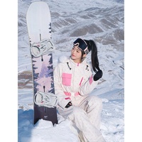 Combinaison de ski une pièce pour femme Hiver 2026, style tendance, coupe-vent, imperméable, épaissie, pour snowboard et ski LAD451