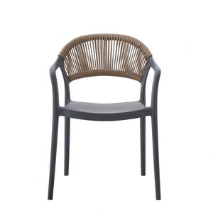 Accoudoir empilable PP en plastique extérieur chaise de patio de jardin avec corde chaise de <span class=keywords><strong>salle</strong></span> <span class=keywords><strong>à</strong></span> <span class=keywords><strong>manger</strong></span> meubles de salon <span class=keywords><strong>fauteuil</strong></span> en plastique - Product Image 4