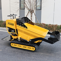 Livraison gratuite, mini-dumper hydraulique diesel de 500 kg, moteur diesel, inclinaison et levage de jardin