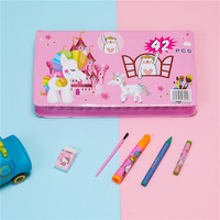 208 Uds. Suministros DE ARTE herramientas de dibujo de alta calidad juego de regalo para niños Ideal Escuela y uso doméstico juego de pintura juguetes para niños