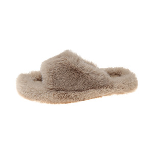 Chaussons d'Intérieur Chauds d'<span class=keywords><strong>Hiver</strong></span> en Fausse Fourrure pour Femmes, Doux et Décontractés, avec Semelle Intérieure en Laine, <span class=keywords><strong>Mules</strong></span> à Enfiler pour Usage Domestique - Product Image 6