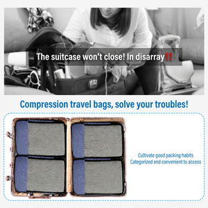 Laundry Bag Ultra Lightweight Compression Packing Cubes Set 4 Pcs Custom Luggage <strong>Travel</strong> Bag Business-trip Suitcase <strong>Organiser</strong> - Product Image 6