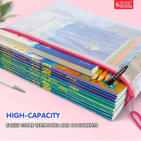 Pochette pour documents en plastique imperméable, pochette en PVC avec fermeture éclair en maille, disponible en A4, A5, A6, B4, B5, B6, sacs à fermeture éclair imperméables multi-usages, 9 tailles